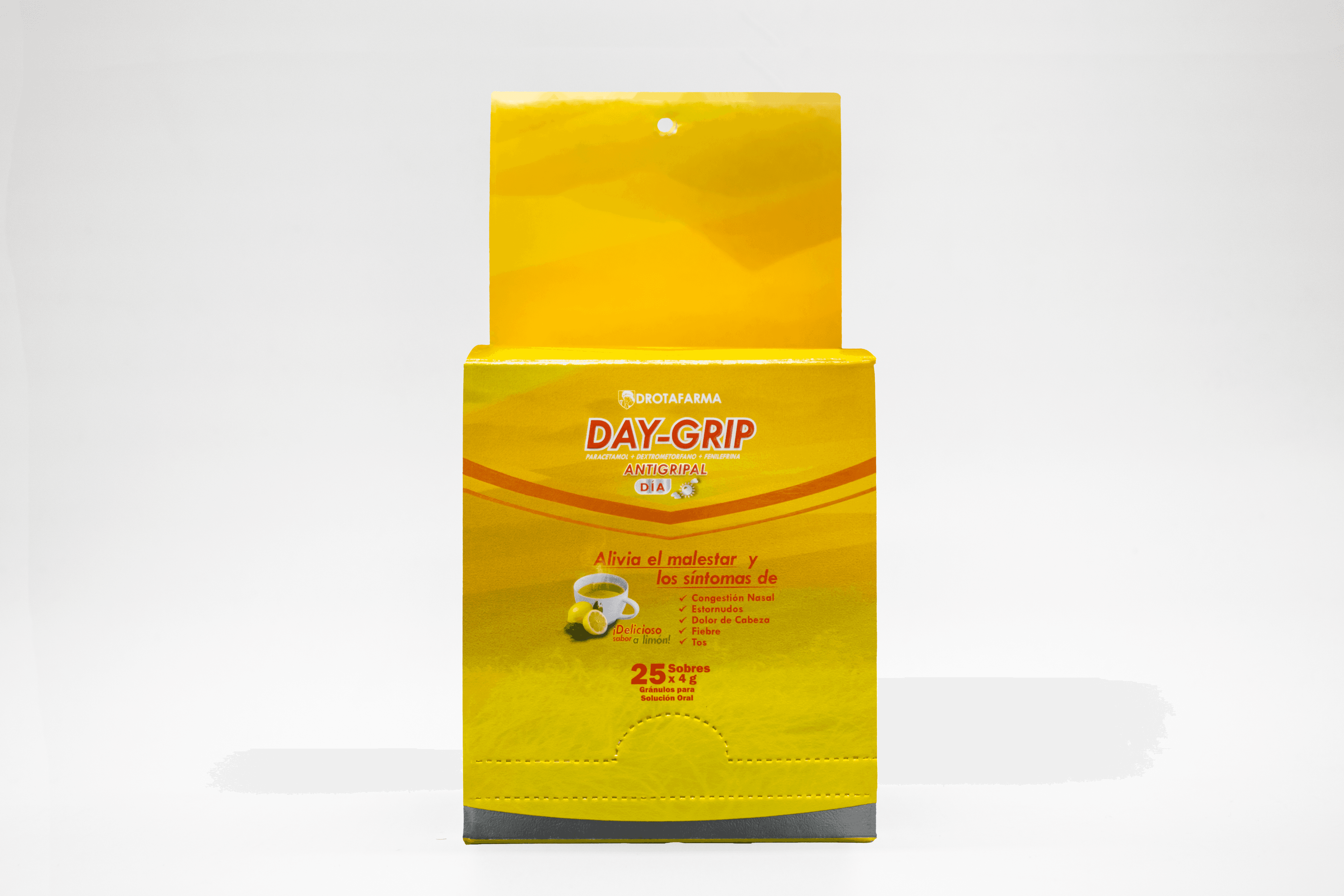 Day-Grip Té Día: Energía y alivio para seguir tu rutina🍋 Nuestro té antigripal de día está formulado con ingredientes que ayudan a aliviar los síntomas del resfriado común como congestión y malestar general. Disfrútalo caliente y siente cómo el cuerpo recupera fuerzas para continuar el día.